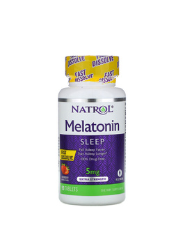 Мелатонин вкус клубники 5 мг | 90 таб Natrol 20201220