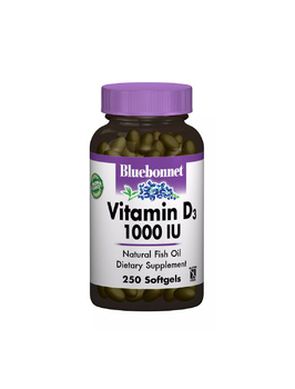 Вітамін D3 1000 МО | 250 кап Bluebonnet Nutrition 20202024