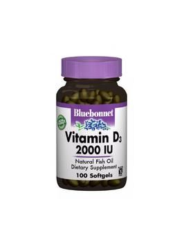 Витамин D3  2000 МЕ | 100 кап Bluebonnet Nutrition 20202026
