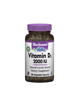 Вітамін D3 2000 МО | 180 кап Bluebonnet Nutrition 20202027
