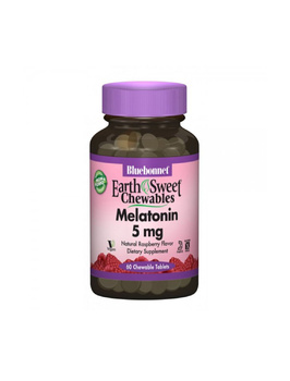 Мелатонин вкус малины 5 мг | 60 жев таб Bluebonnet Nutrition 20202082