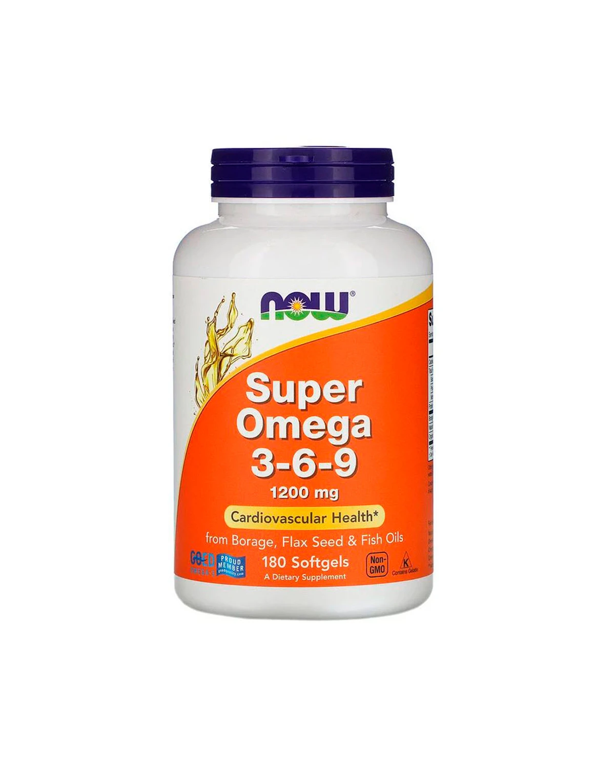 Супер Омега 3-6-9 1200 мг | 180 таб Now Foods 20190115