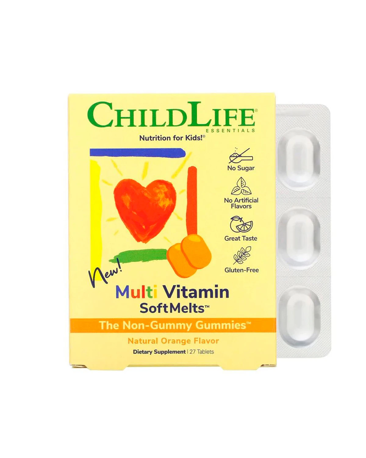 Мультивітаміни для дітей смак апельсина | 27 таб ChildLife 20190126