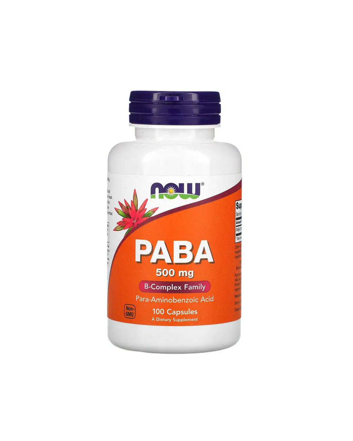 ПАБК (пара-аминобензойная кислота) 500 мг | 100 кап Now Foods 20190210