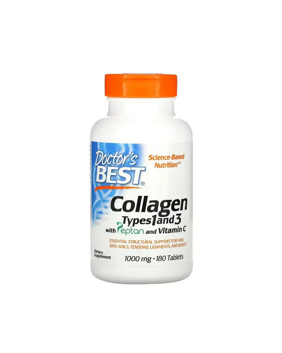 Коллаген 1 и 3 типа с пептаном + С 1000 мг | 180 таб Doctor's Best 20190258