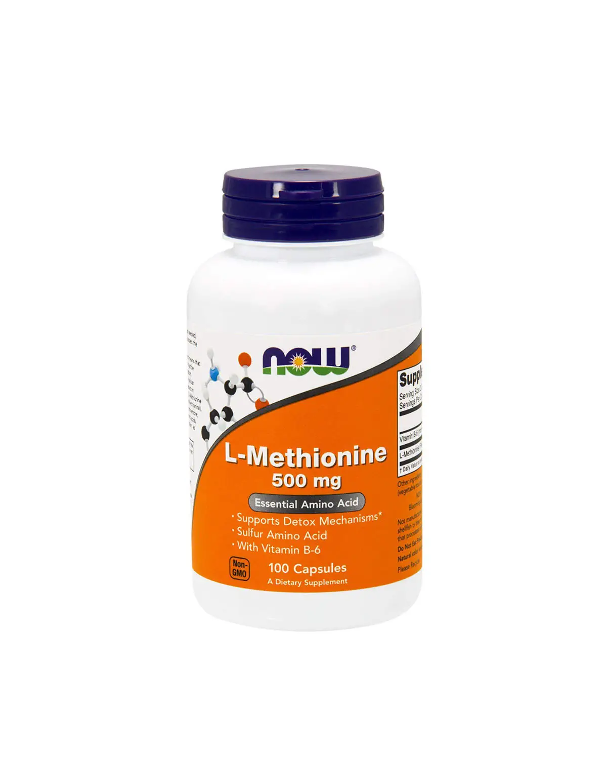 L-Метионин с витамином В6 500 мг | 100 кап Now Foods 20190287
