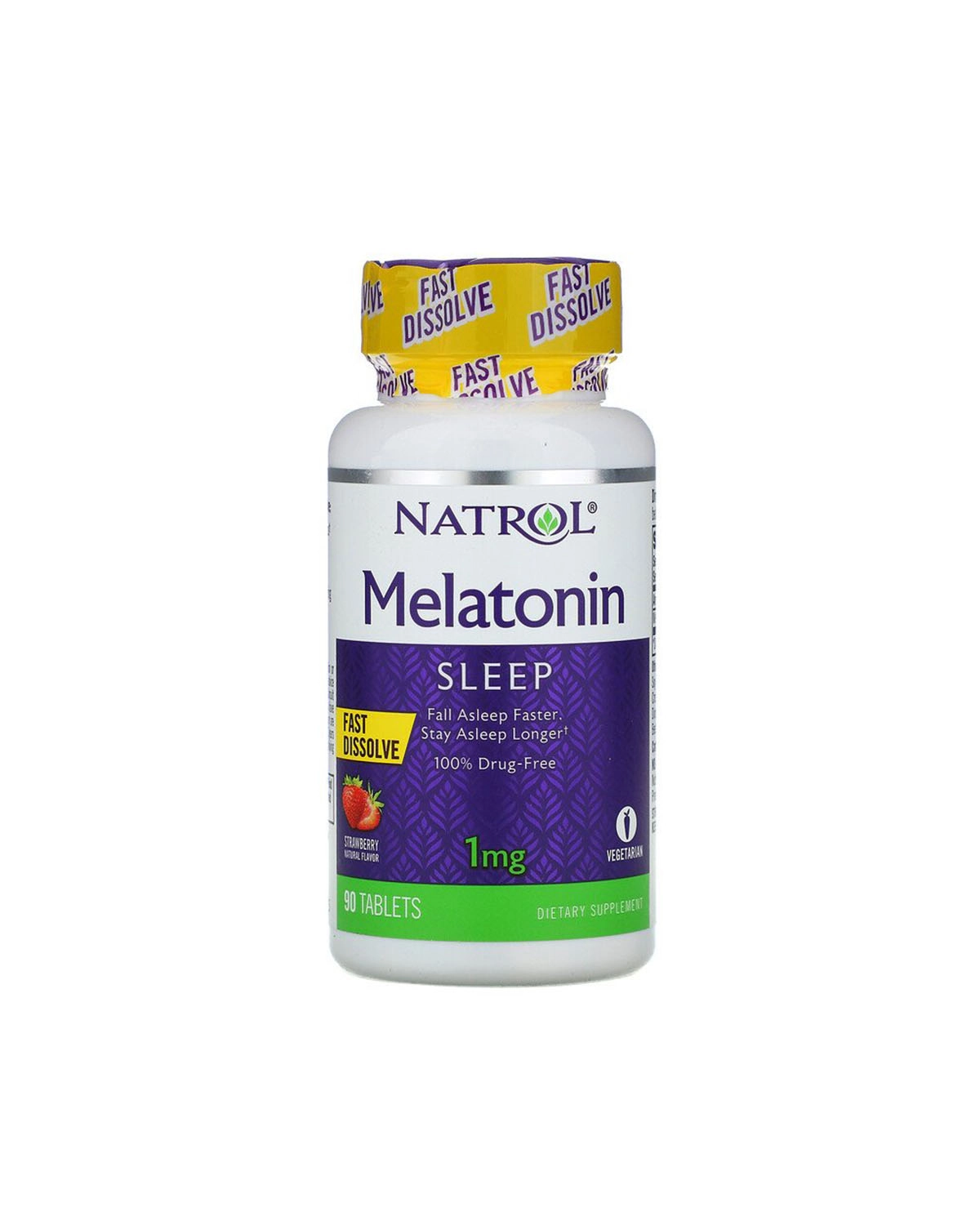 Мелатонин вкус клубники 1 мг | 90 таб Natrol 20190360