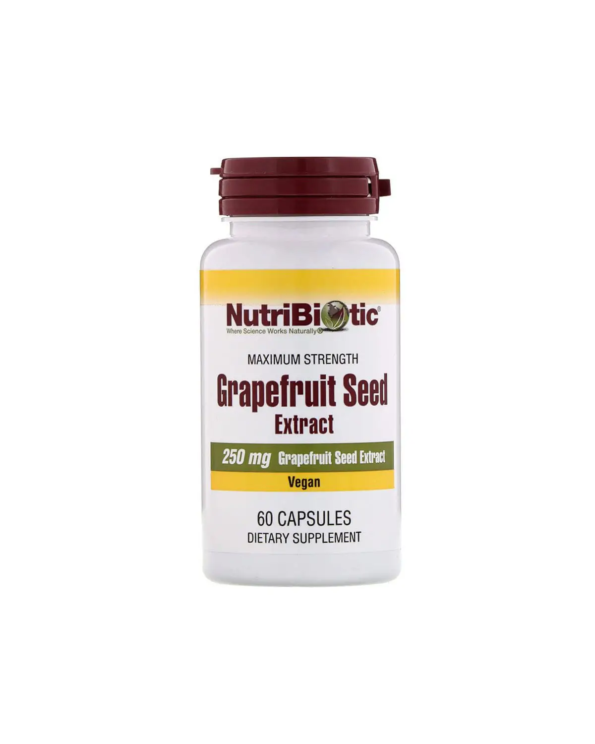 Екстракт насіння грейпфрута 250 мг | 60 кап NutriBiotic 20190367