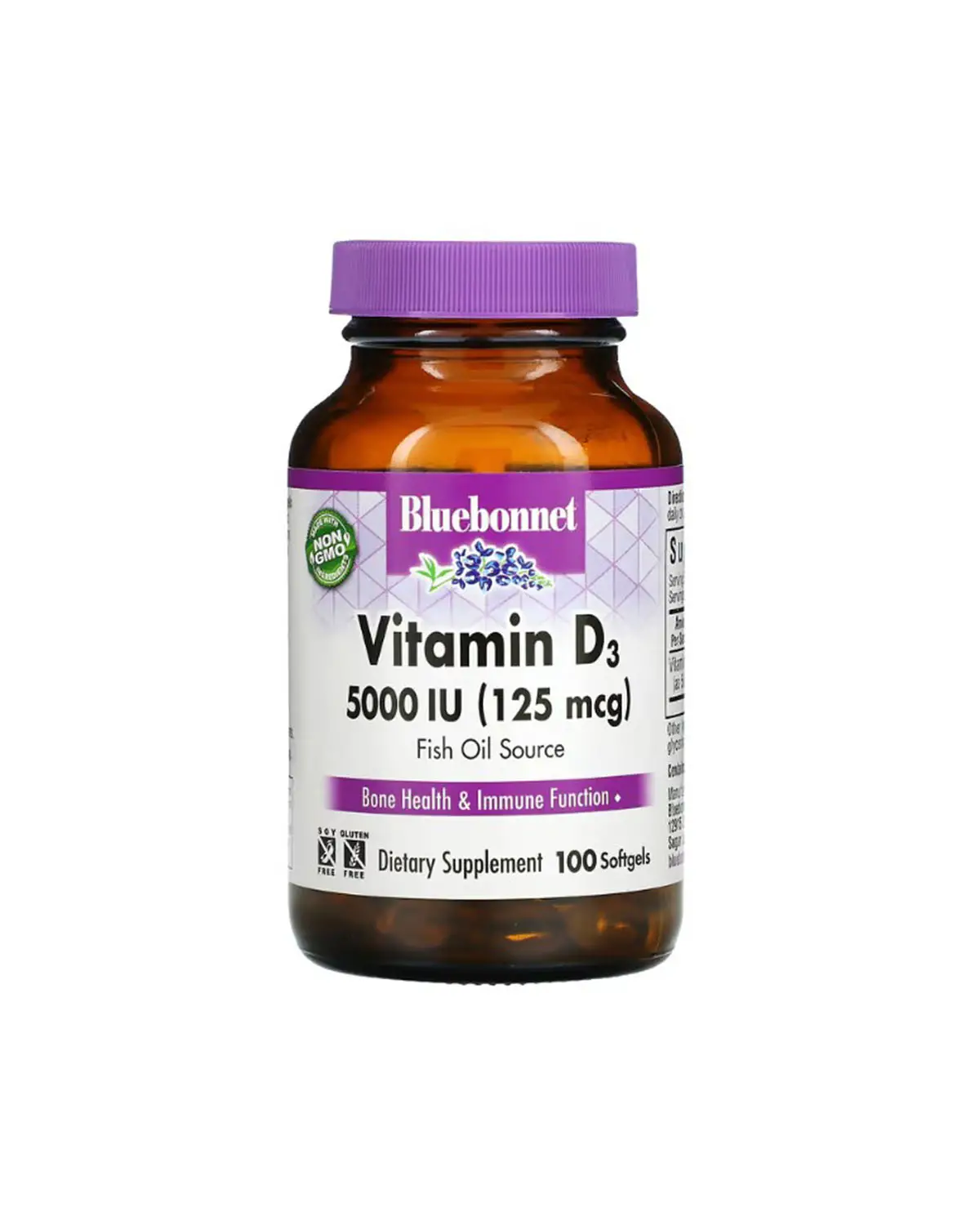 Вітамін D3 5000 МО | 100 кап Bluebonnet Nutrition 20190393