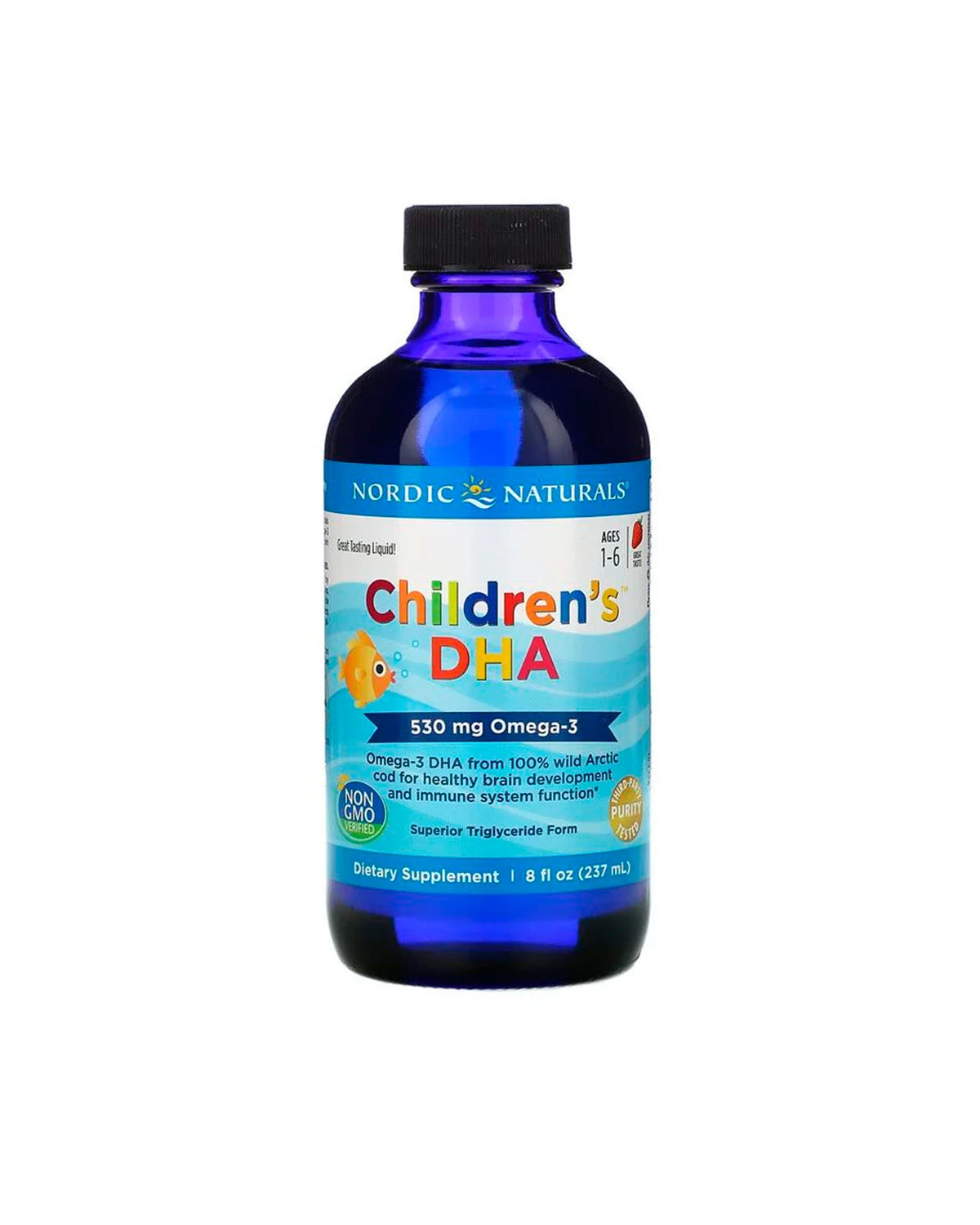 Омега-3 ДГК для дітей зі смаком полуниці 530 мг | 237 мл Nordic Naturals 20190463