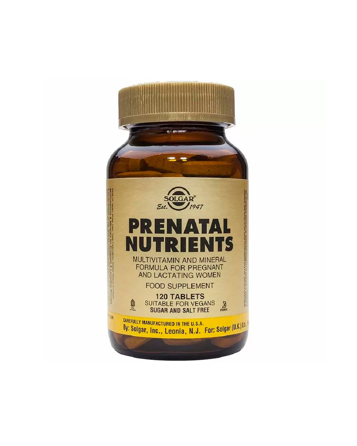 Витамины и минералы для беременных | 120 таб Solgar 20190472