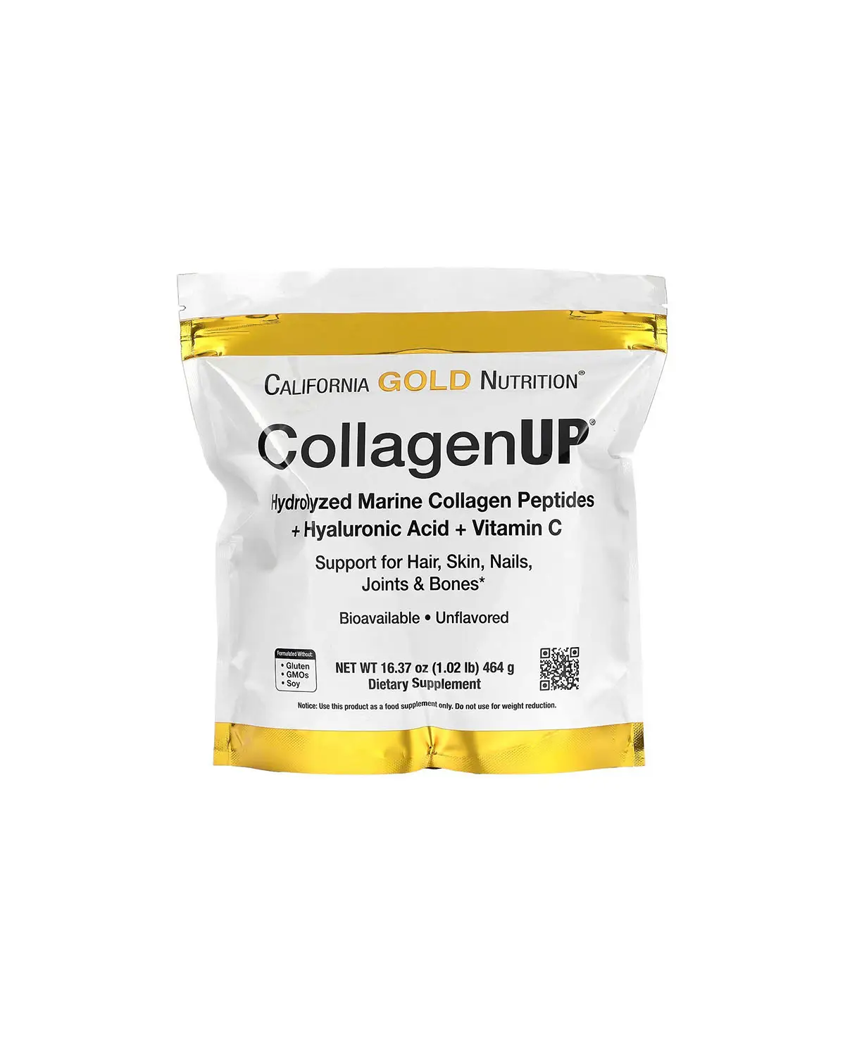 Колаген з гіалуроновою кислотою + вітамін C | 464 г California Gold Nutrition 20190483