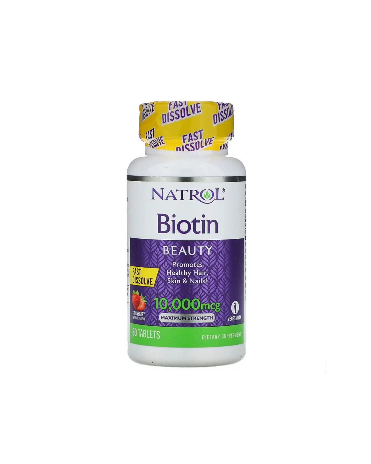Биотин 10 000 мкг клубника - 60 таб Natrol 20190600