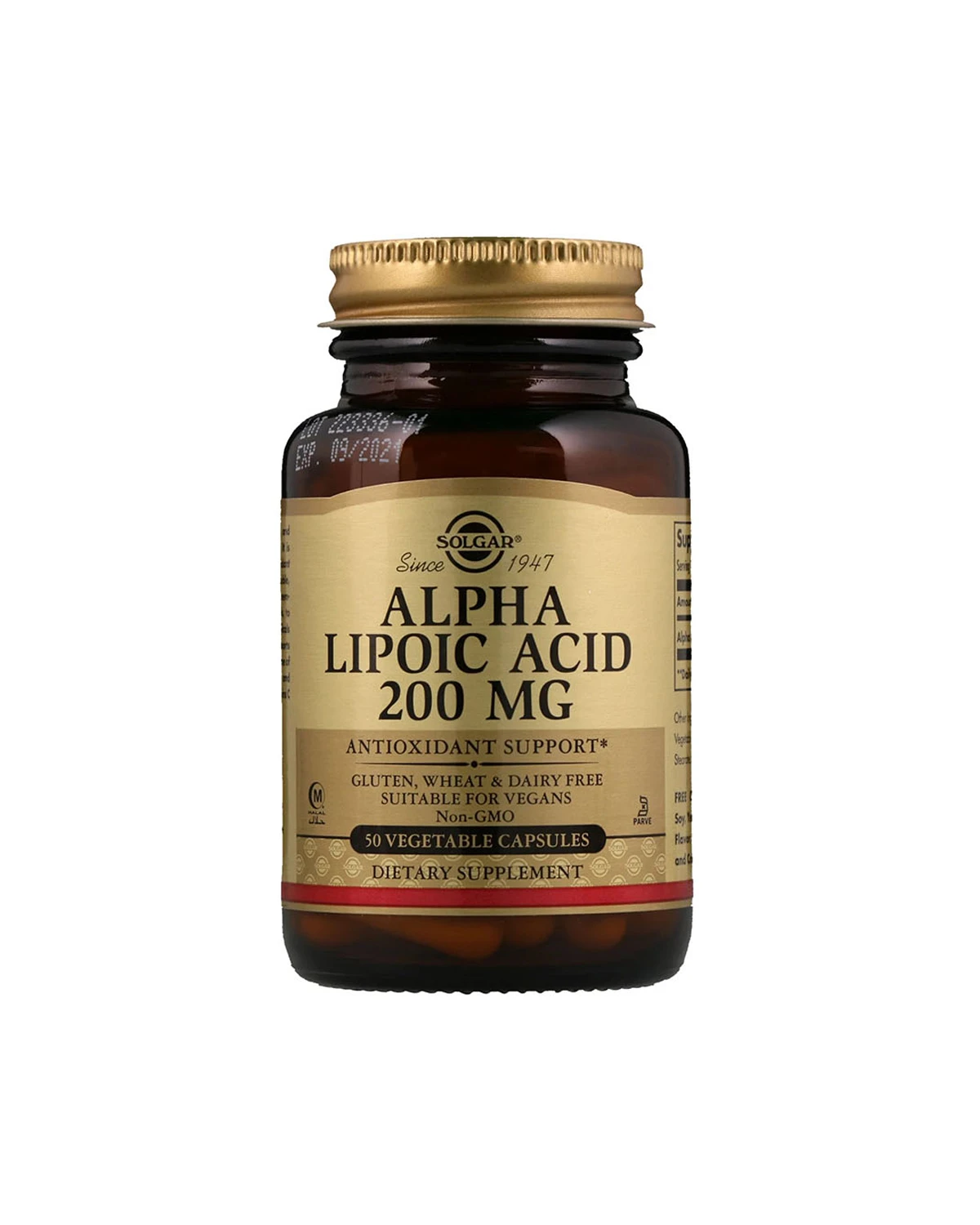 Альфа-липоевая кислота 200 мг | 50 кап Solgar 20200003
