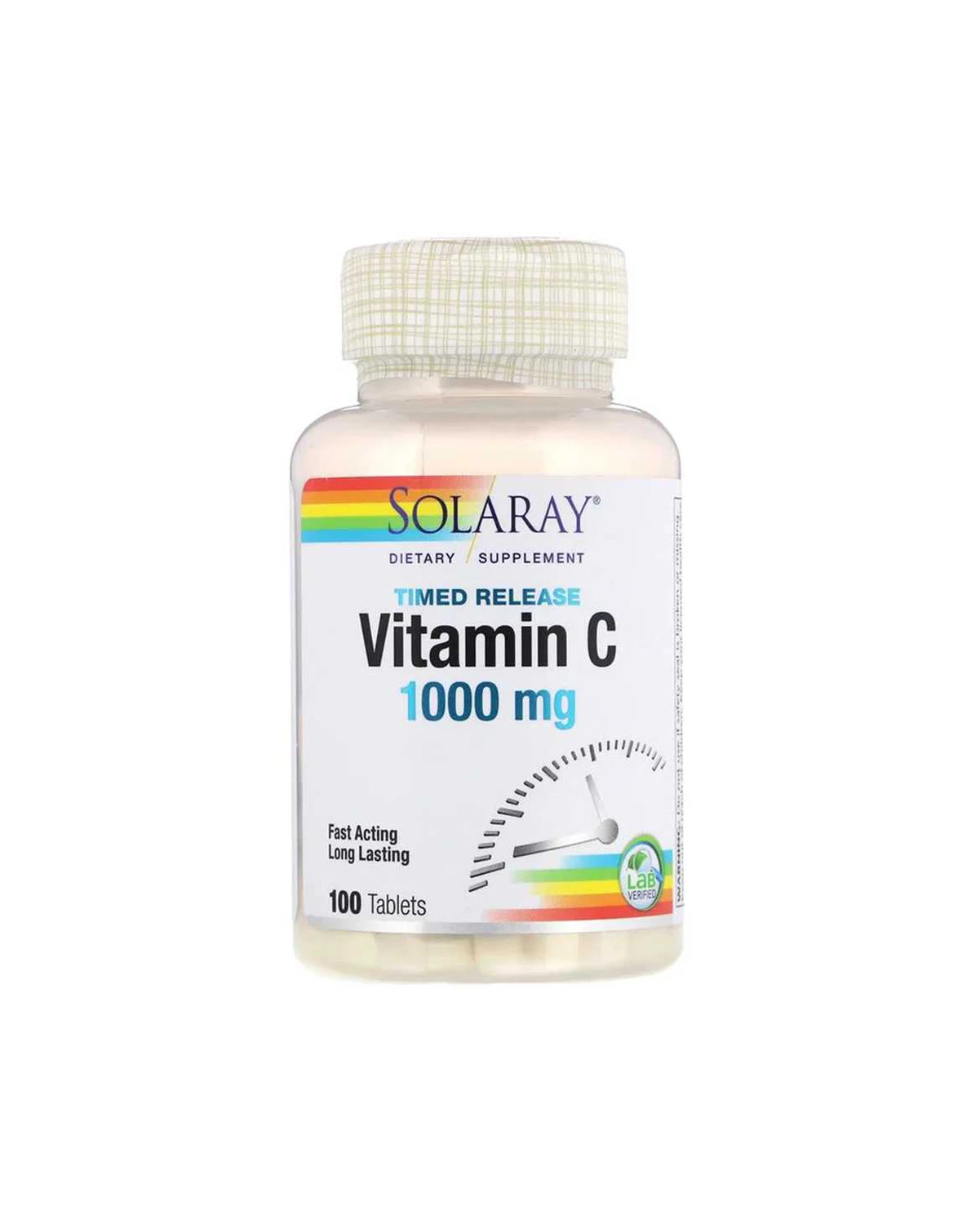 Витамин C двухфазное высвобождение 1000 мг | 100 таб Solaray