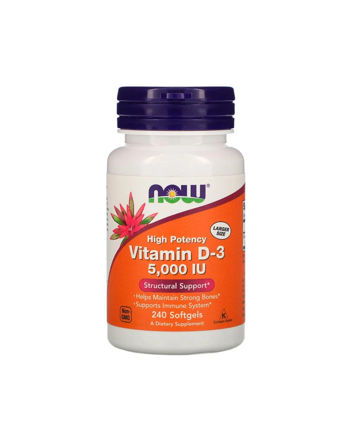Витамин D3 5000 МЕ | 240 кап Now Foods 20200070