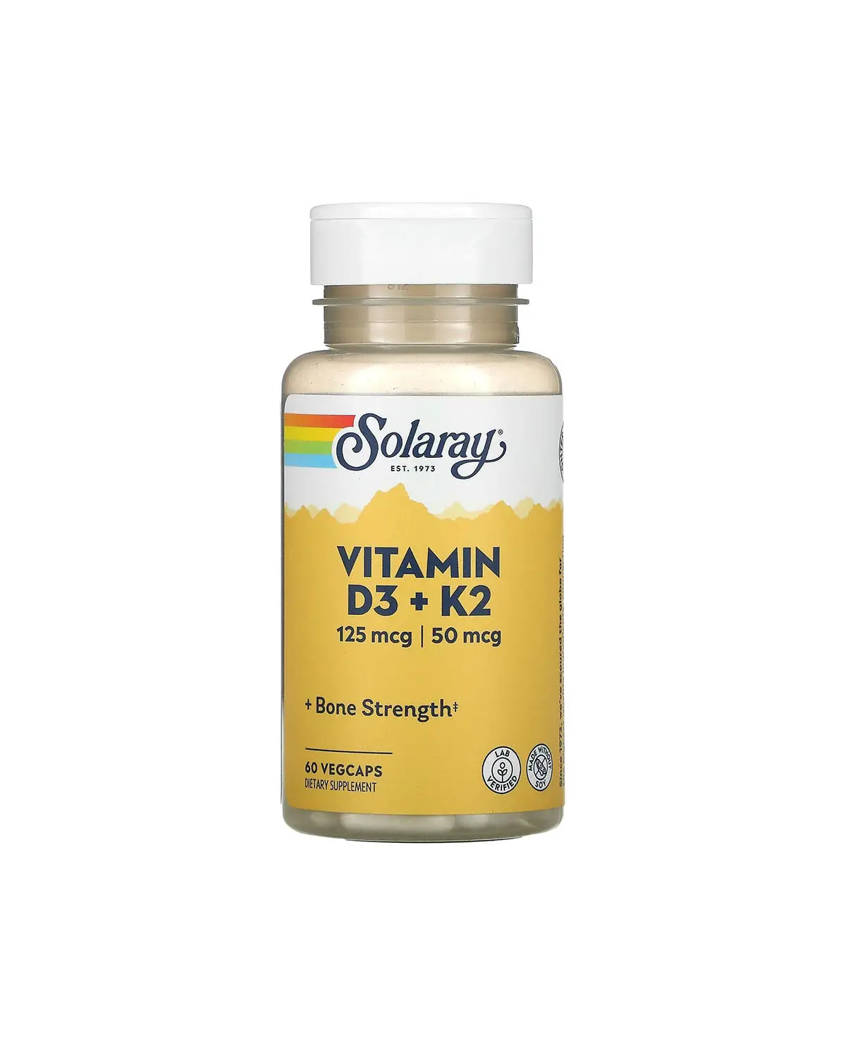 Витамин D3 + K2 | 60 кап Solaray 20200076