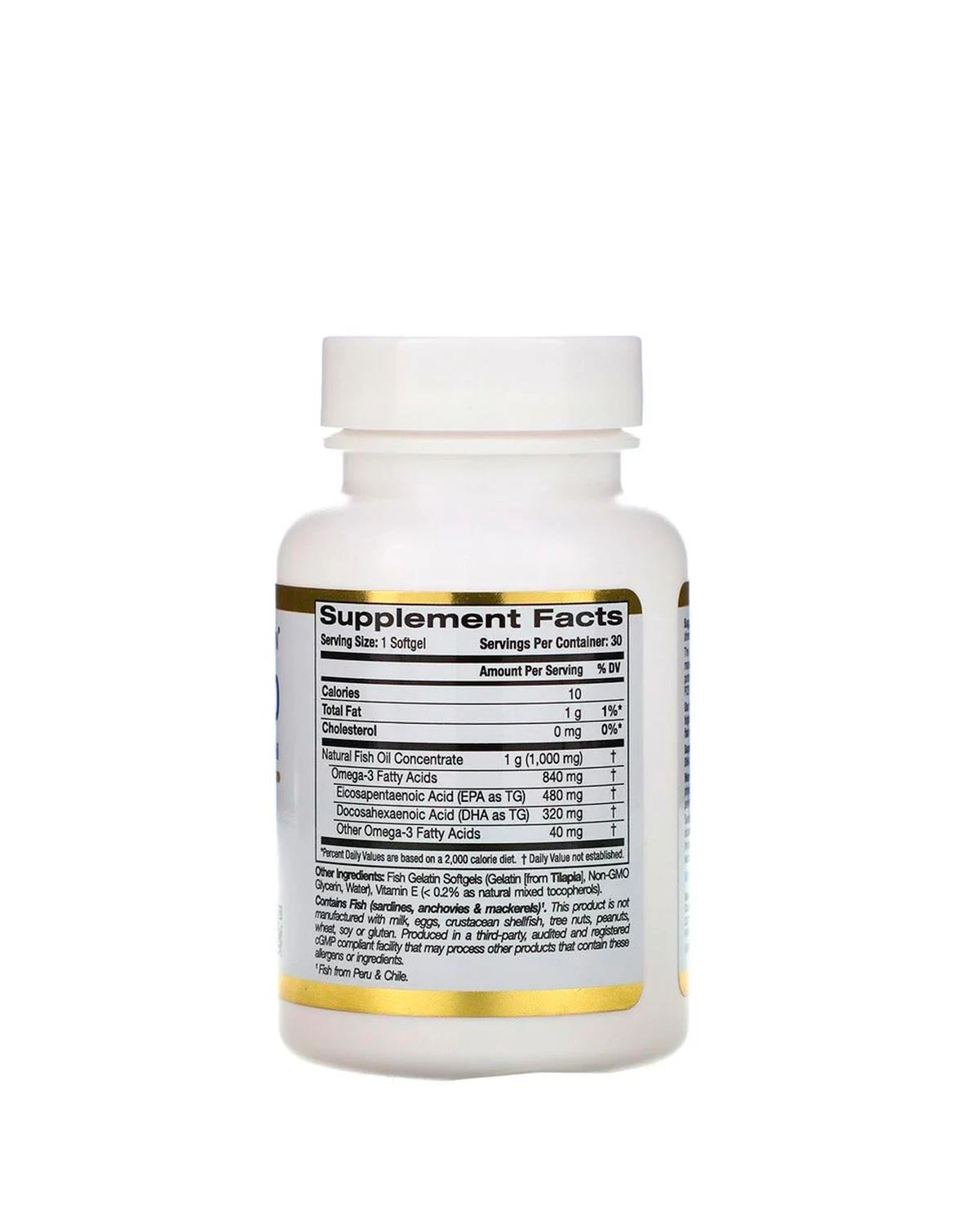 Омега-3 800 мг | 30 кап California Gold Nutrition