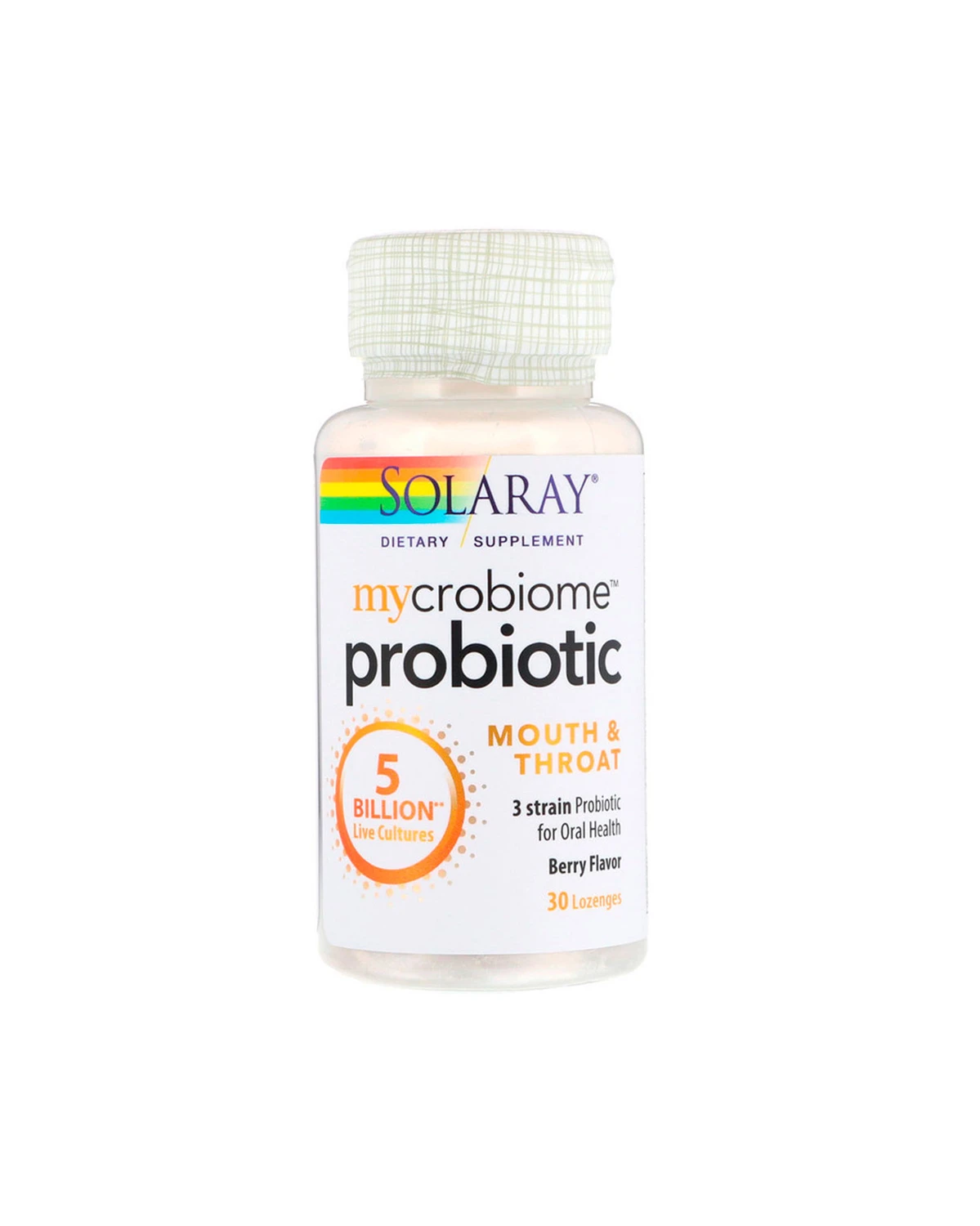 Пробиотик для полости рта и горла 5 млрд КОЕ | 30 леденцов Solaray 20200253