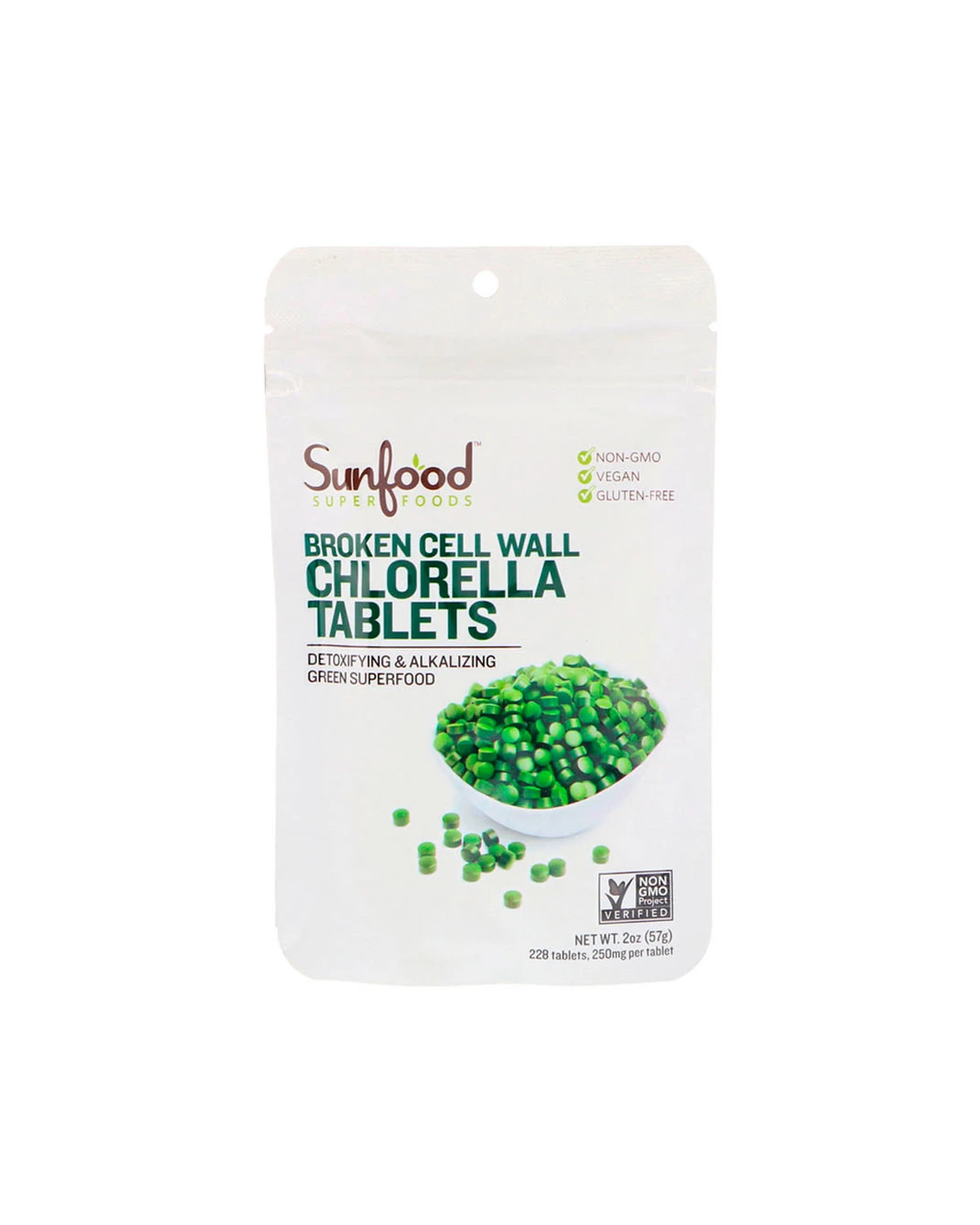Хлорелла 250 мг | 228 таб Sunfood 20200316