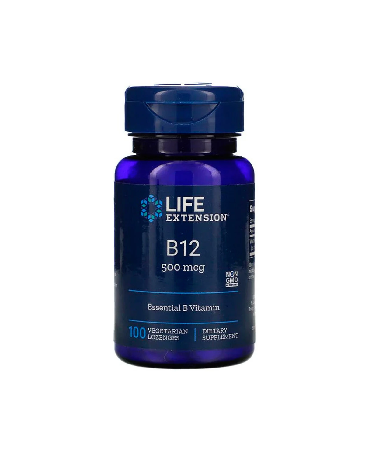 Витамин B12  500 мкг | 100 леденцов Life Extension 20200352