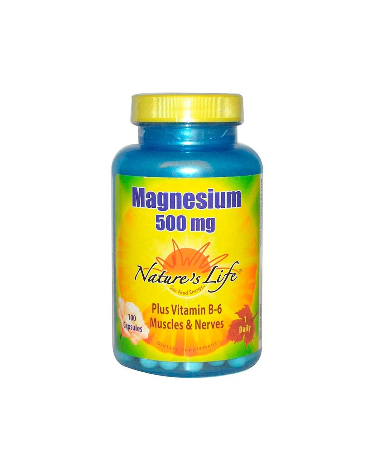 Магній з вітаміном В6 500 мг | 100 кап Nature's Life 20200391