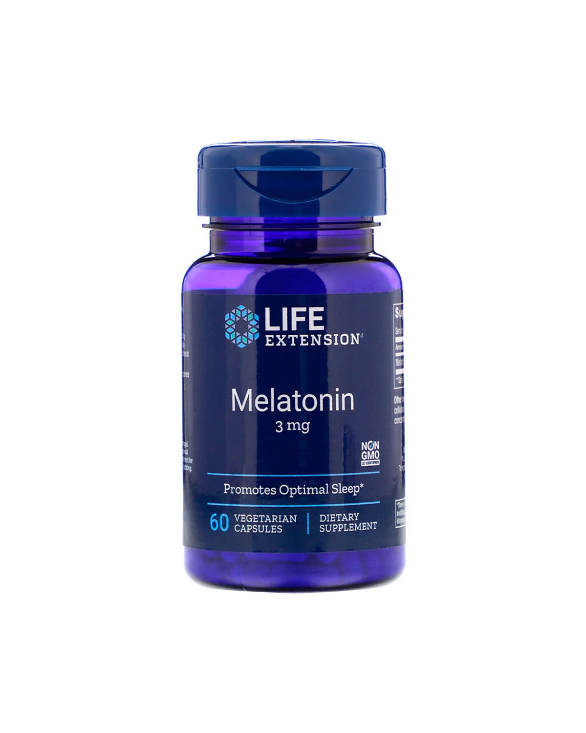 Мелатонін 3 мг | 60 кап Life Extension 20200398