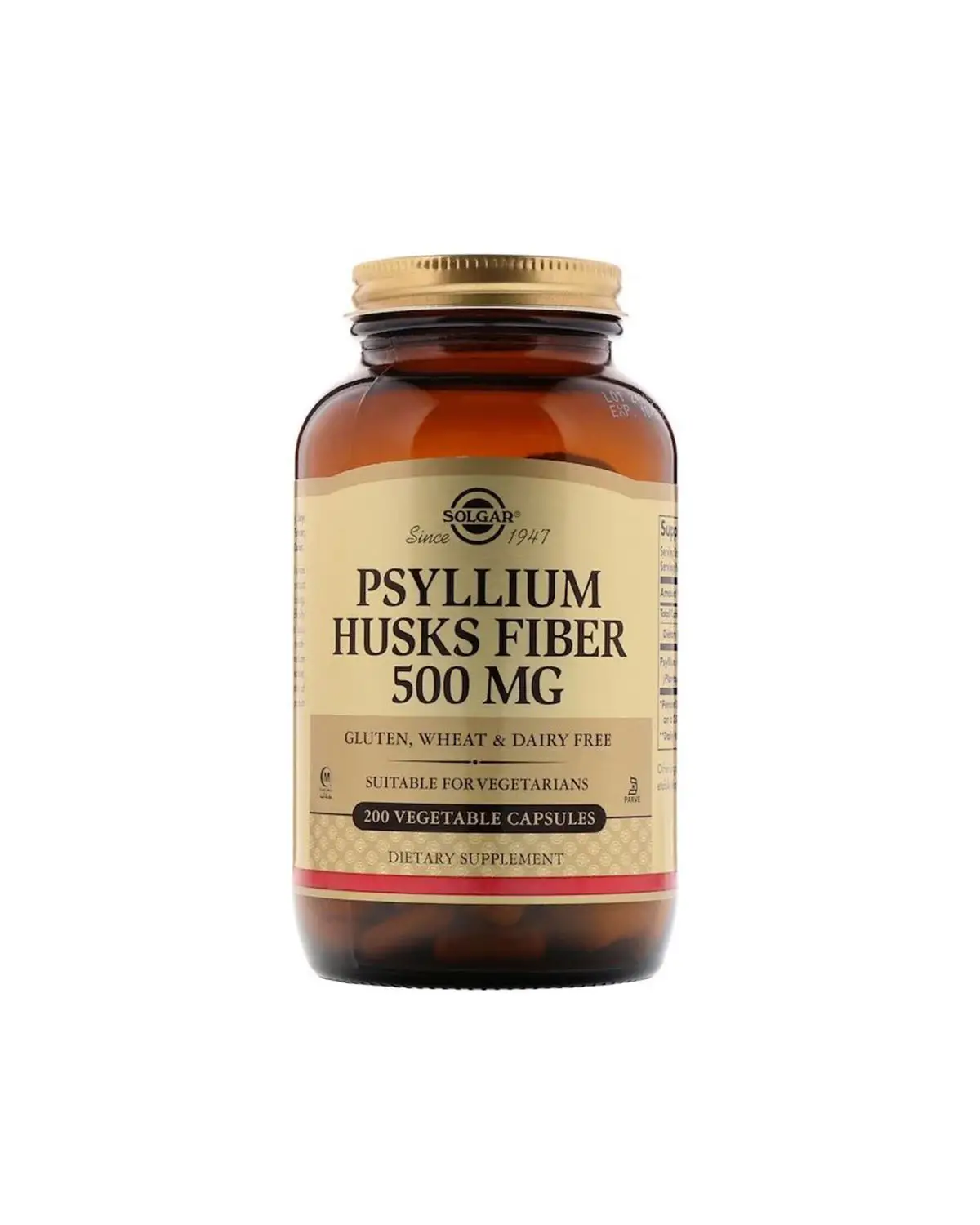 Псиллиум (подорожник) 500 мг | 200 кап Solgar 20200421