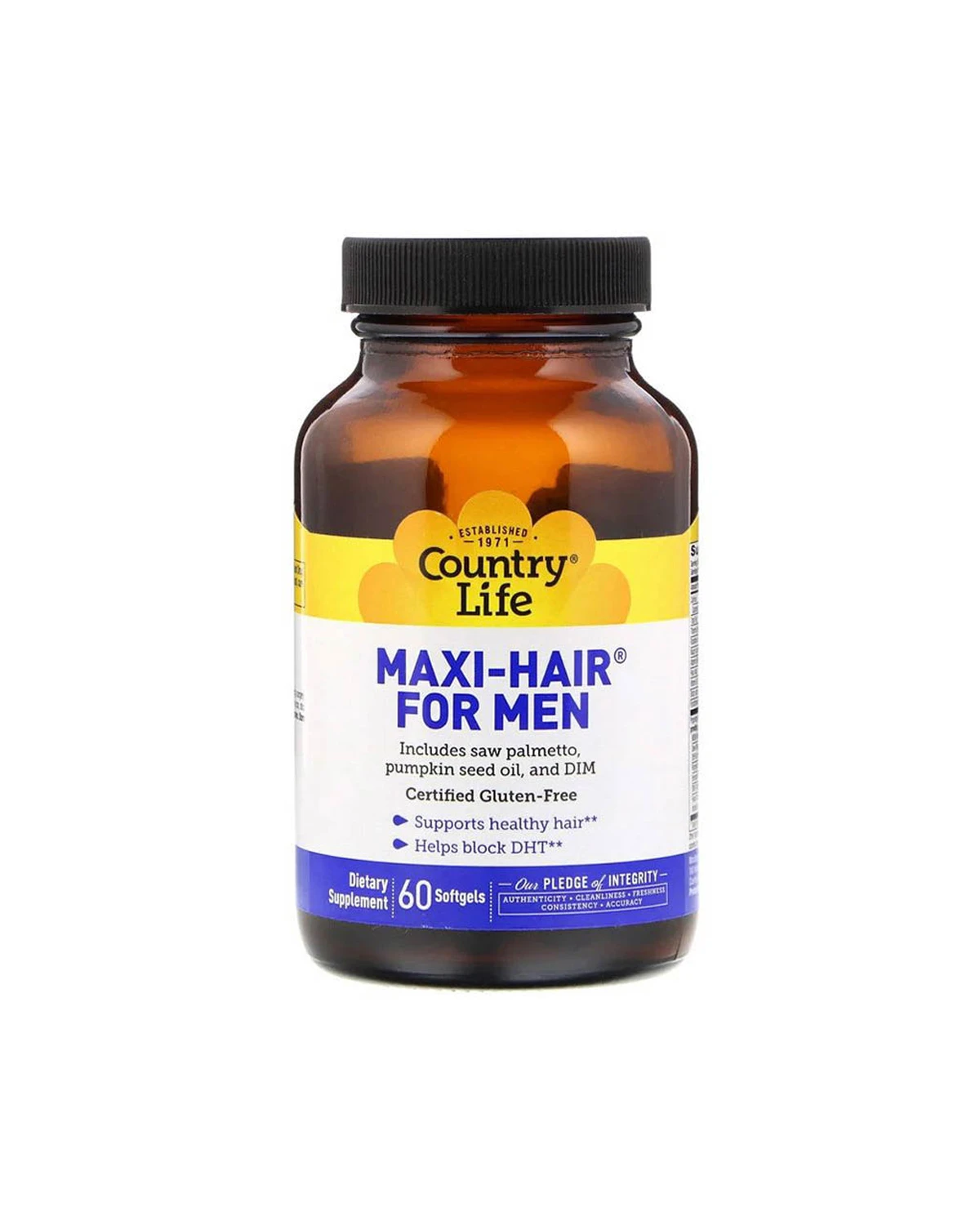 Витамины для волос мужчин | 60 кап Country Life 20200600