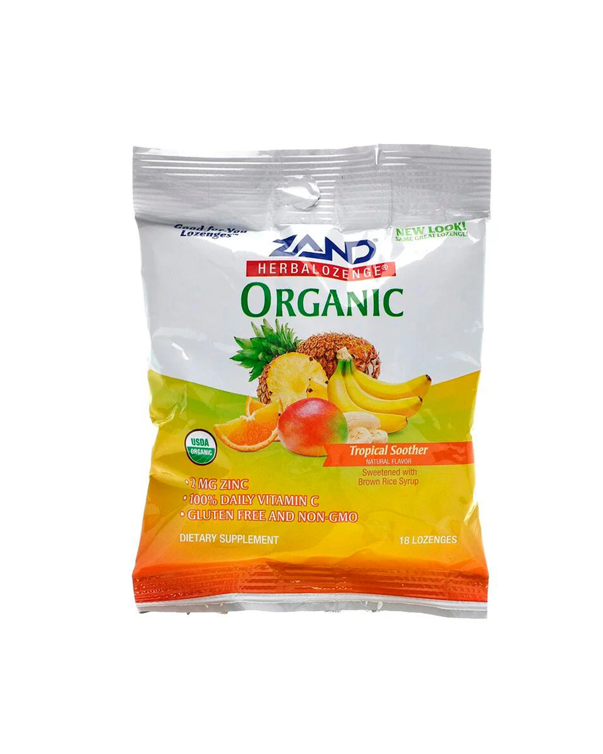 Леденцы от кашля со вкусом тропических фруктов | 18 леденцов Zand 20200783