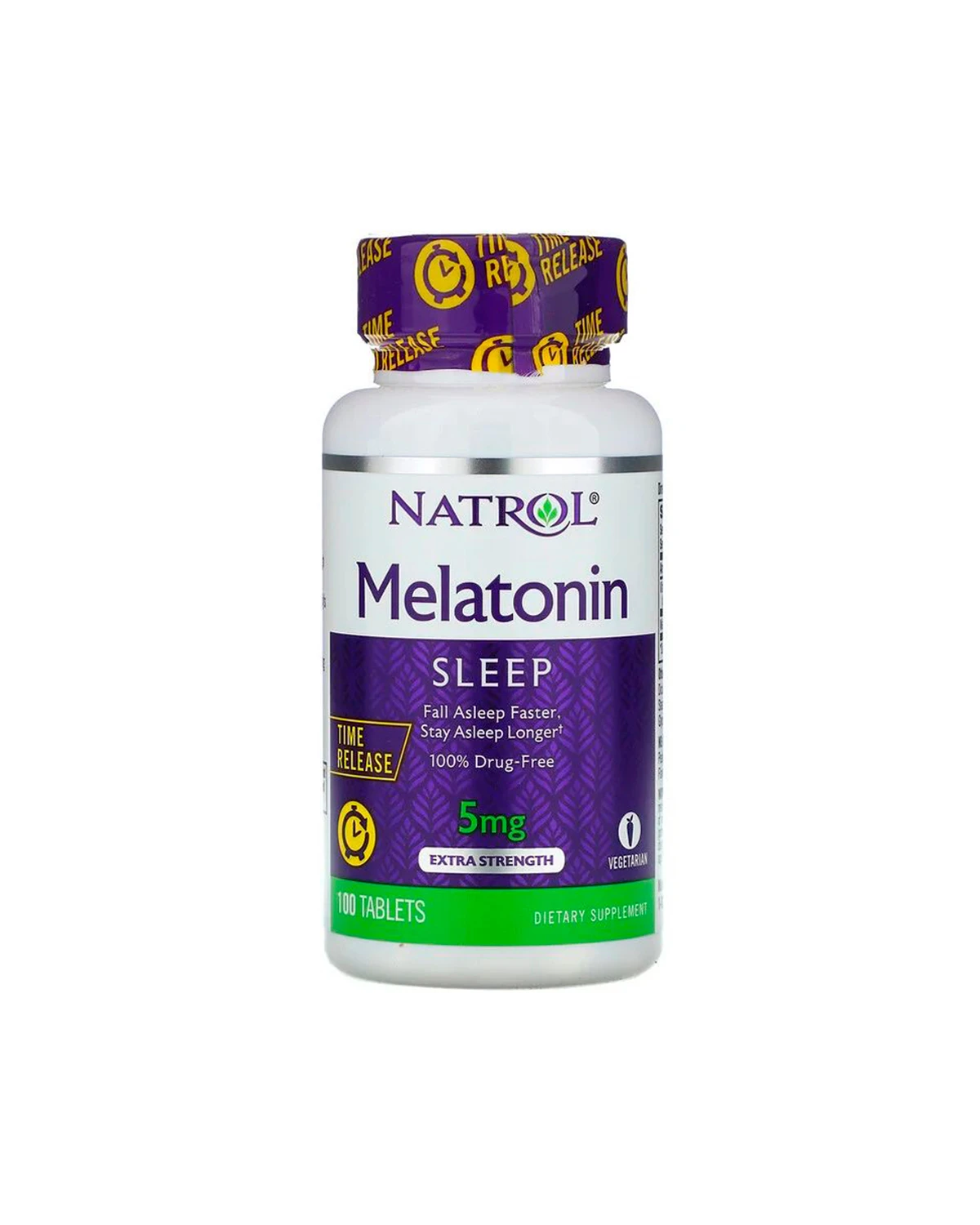 Мелатонин с медленным высвобождением 5 мг | 100 таб Natrol 20200788