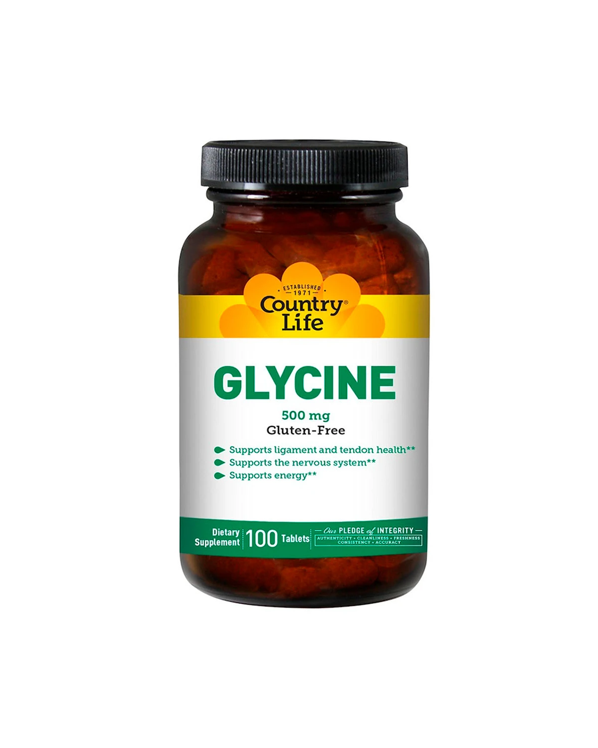 Гліцин 500 мг | 100 таб Country Life 20200923