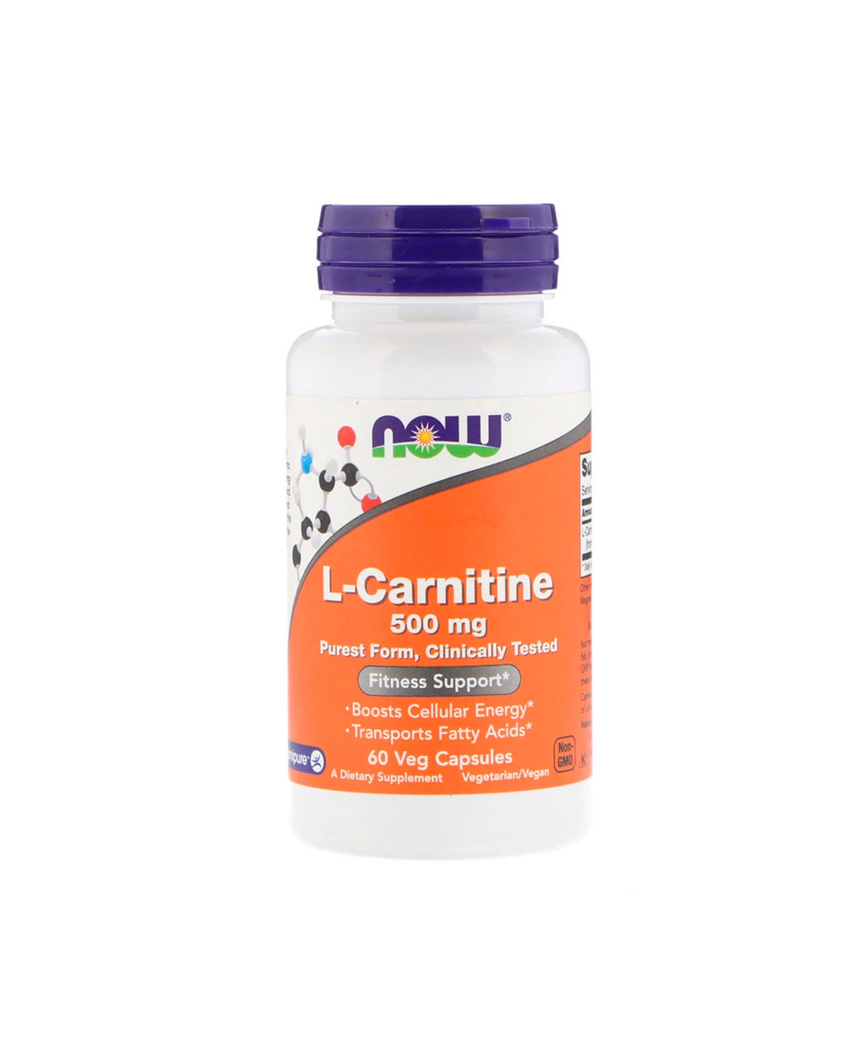 L-Карнитин 500 мг | 60 кап Now Foods 20200955
