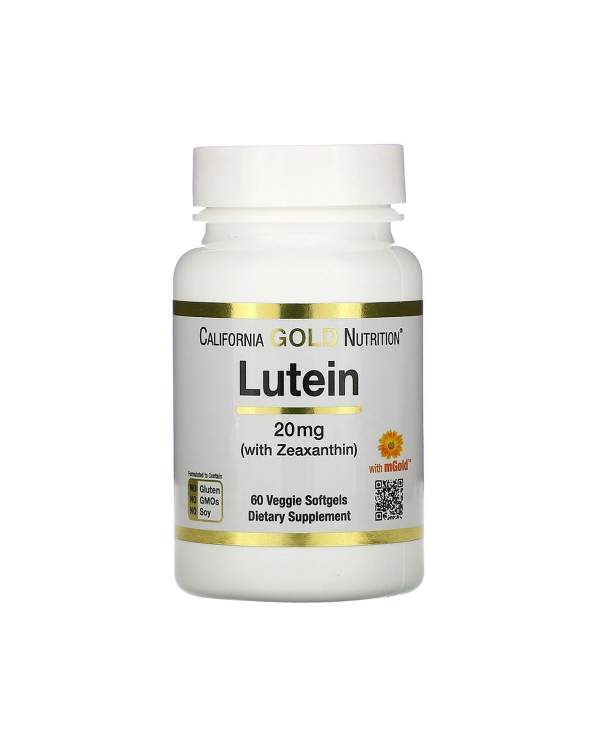 Лютеин с зеаксантином 20 мг | 60 таб California Gold Nutrition 20200957