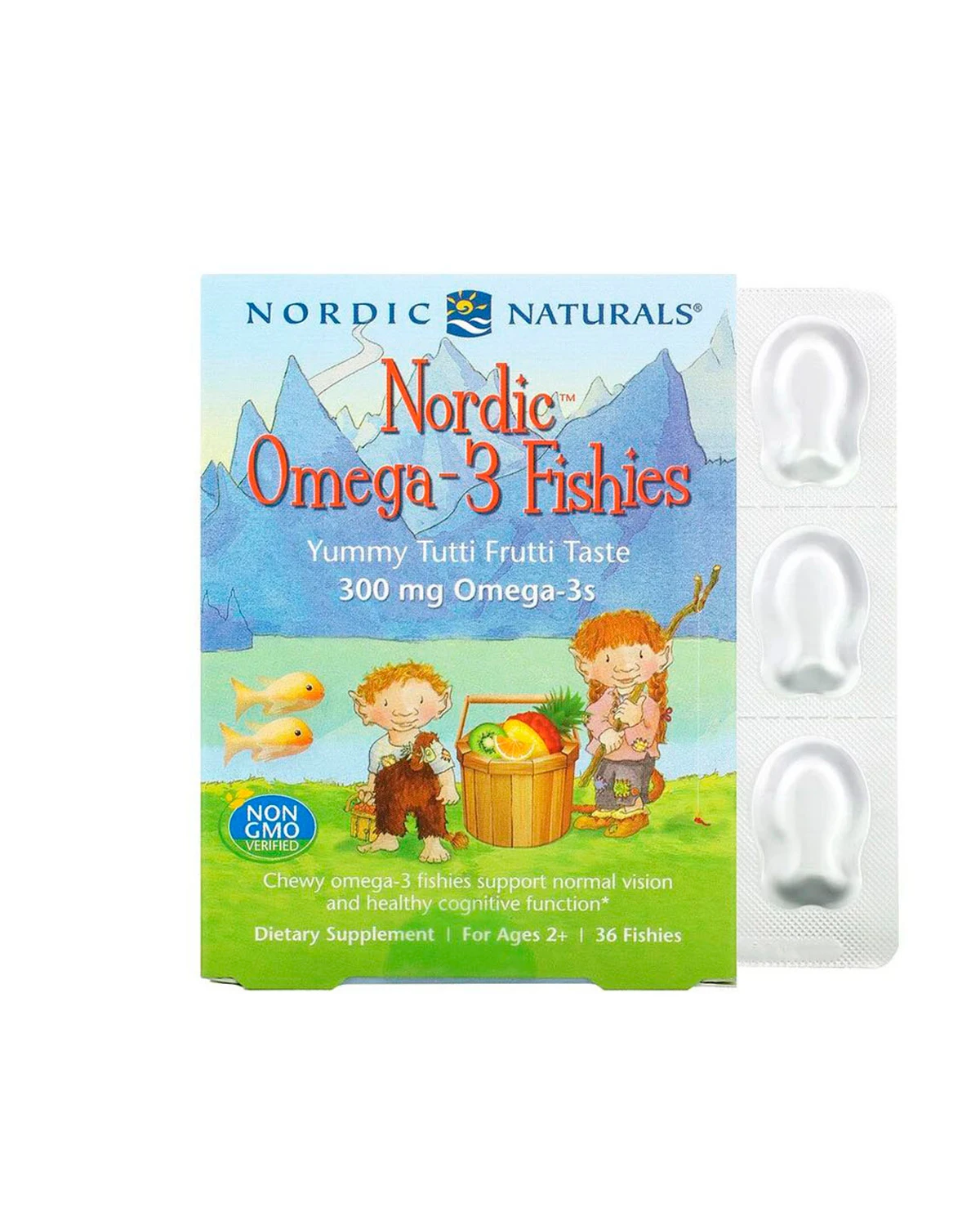 Омега-3 ДГК для детей вкус тутти-фрутти 300 мг | 36 рыбок Nordic Naturals 20200980