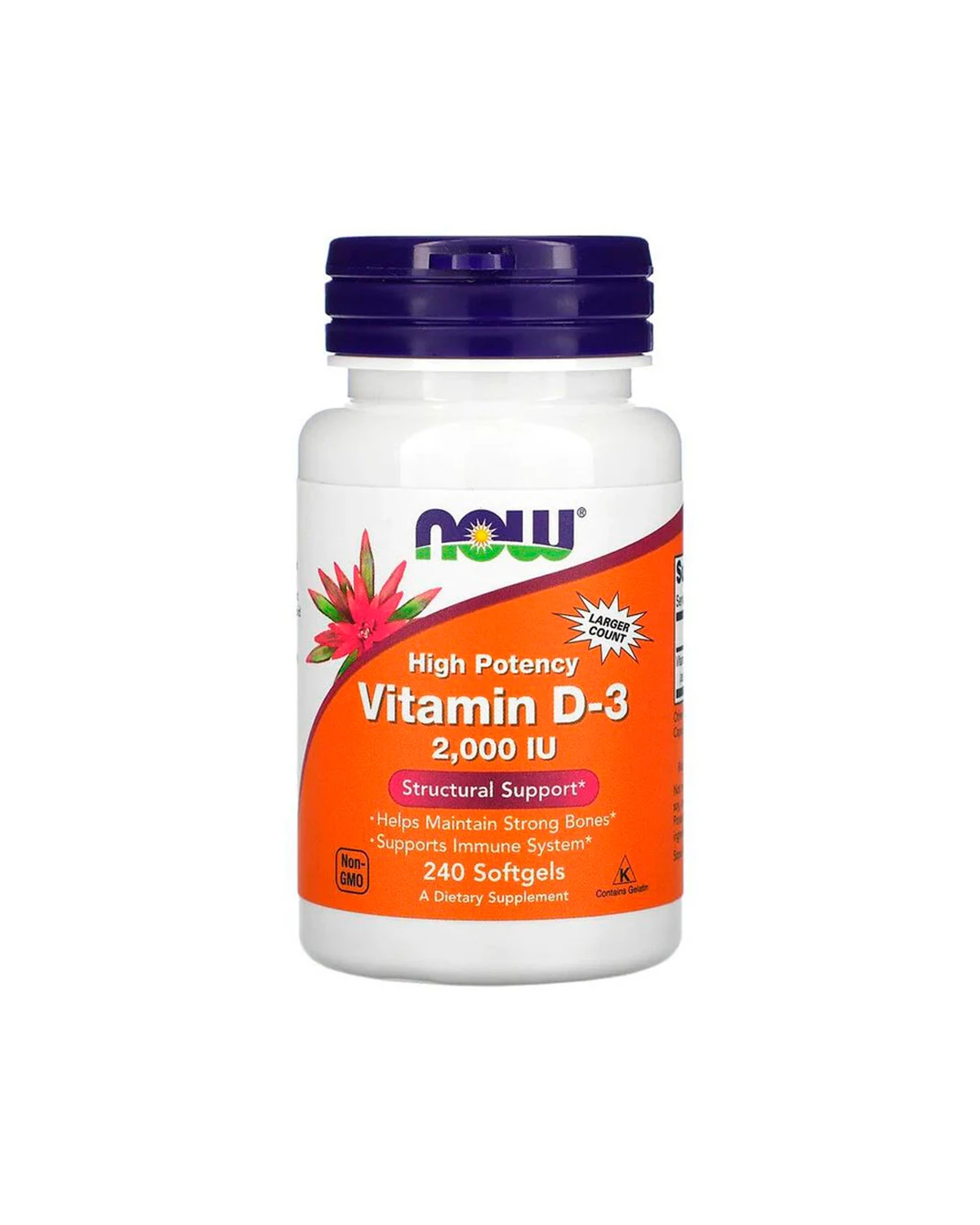 Витамин D3 2000 МЕ | 240 капсул Now Foods 20201077