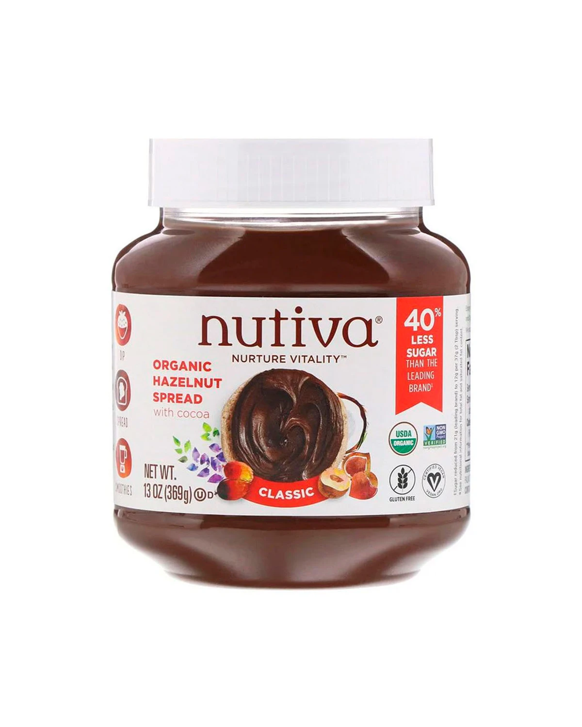Шоколадна паста з фундуком класичний смак | 369 г Nutiva 20201200
