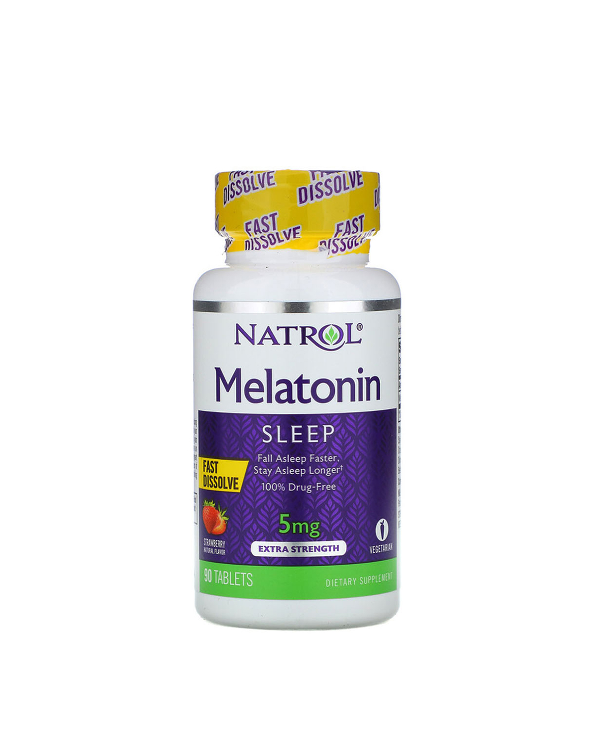 Мелатонин вкус клубники 5 мг | 90 таб Natrol