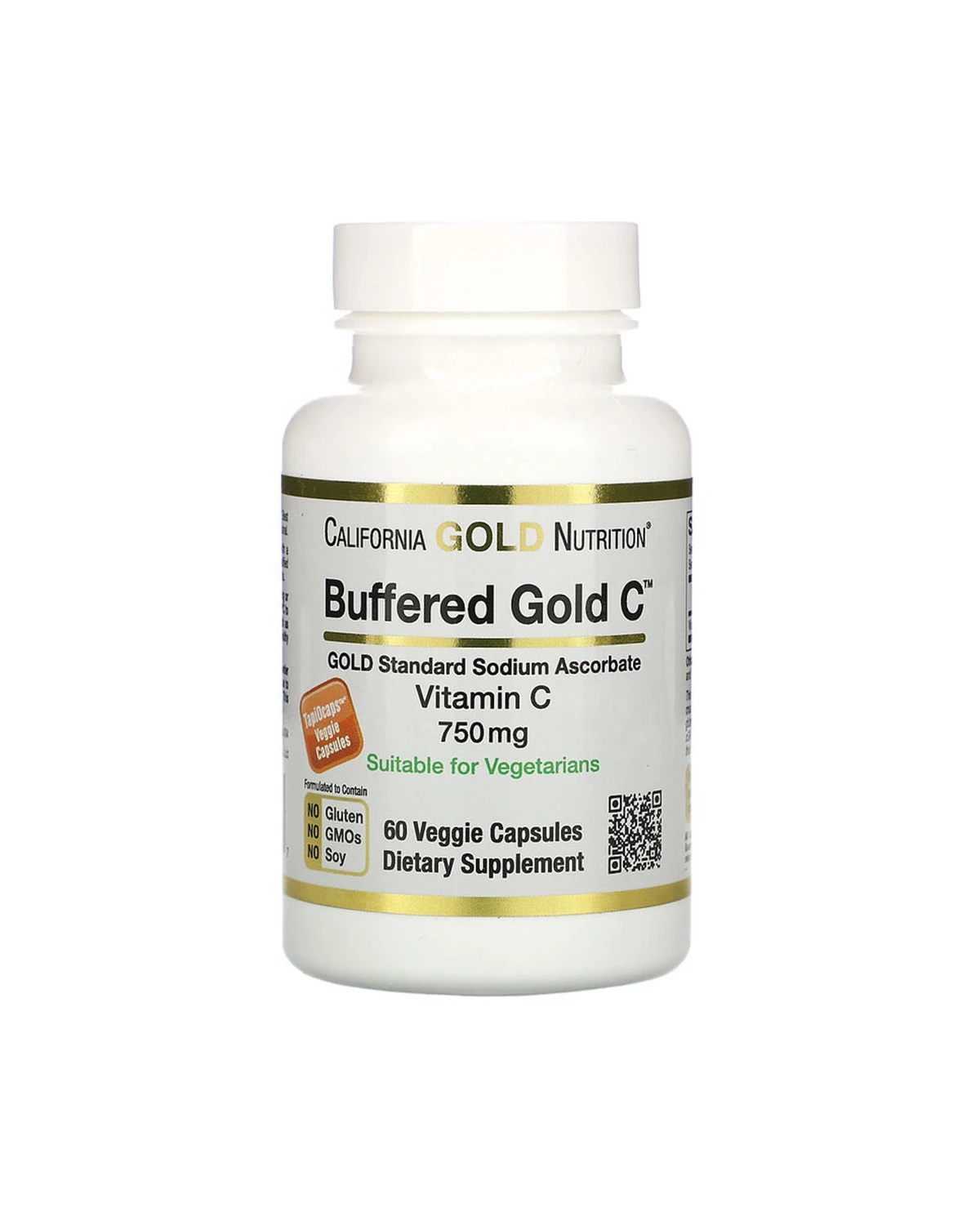 Витамин С буферизованный 750 мг | 60 кап California Gold Nutrition 20201243