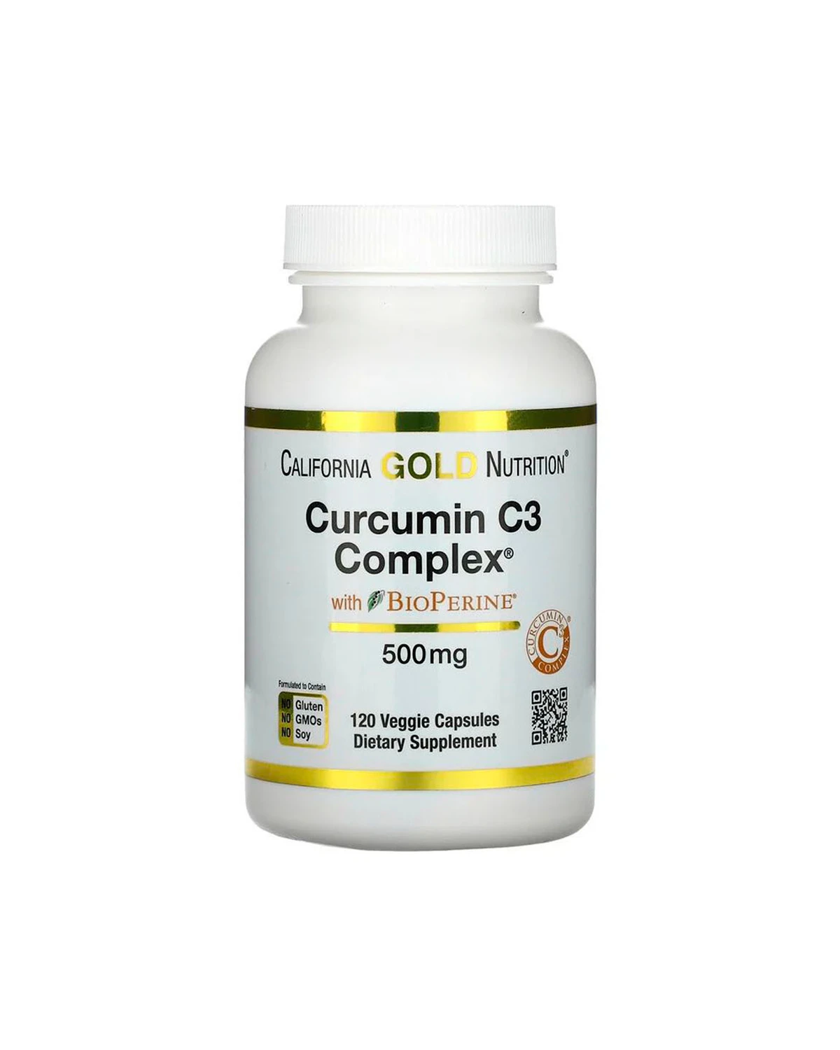 Куркумин С3 комплекс с биоперином 500 мг | 120 кап California Gold Nutrition 20201278