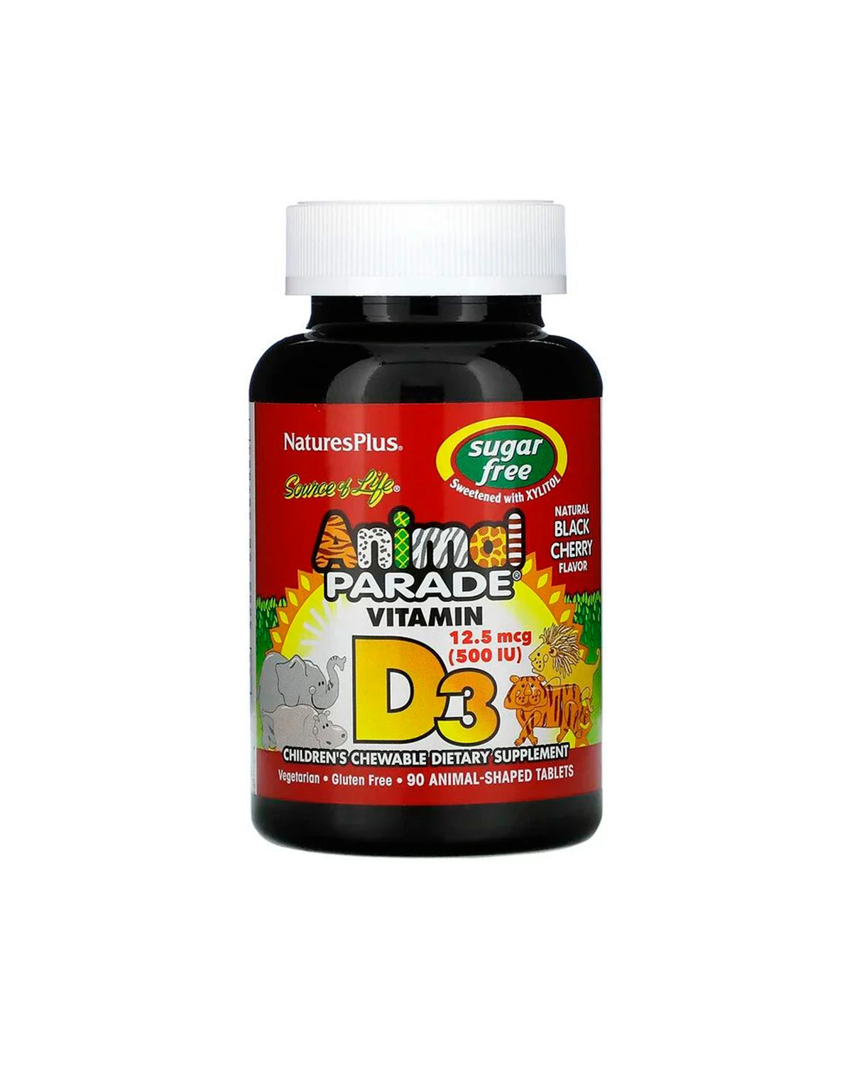 Витамин D3 без сахара 500 МЕ | 90 таб Nature's Plus