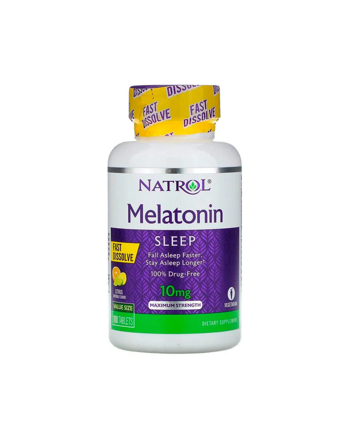 Мелатонин быстрого растворения цитрус 10 мг | 100 таб Natrol 20201390