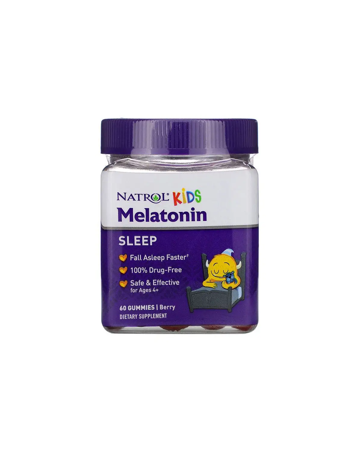 Мелатонин для детей со вкусом ягод | 60 жев конфет Natrol 20201435