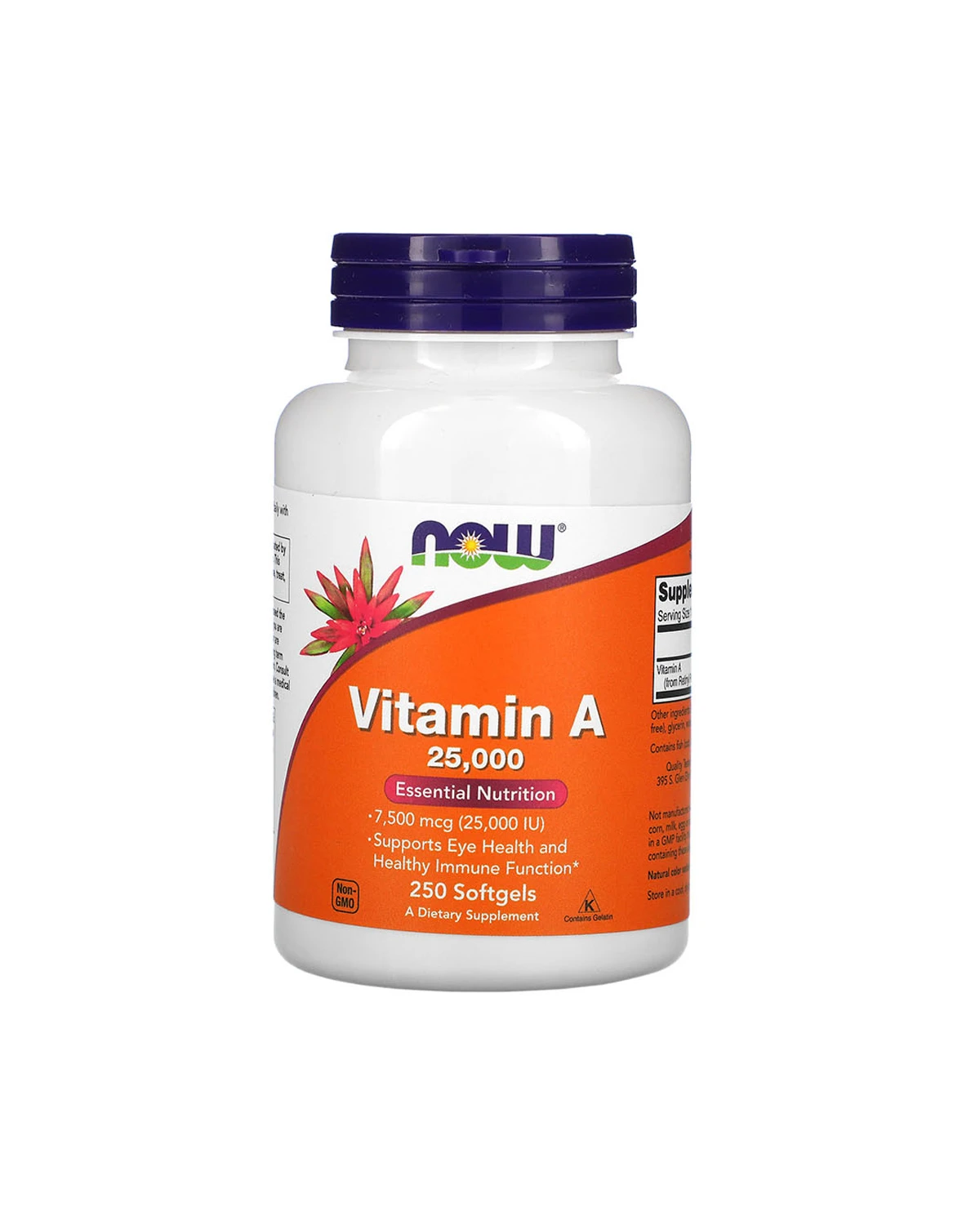 Витамин A 25 000 МЕ | 250 кап Now Foods
