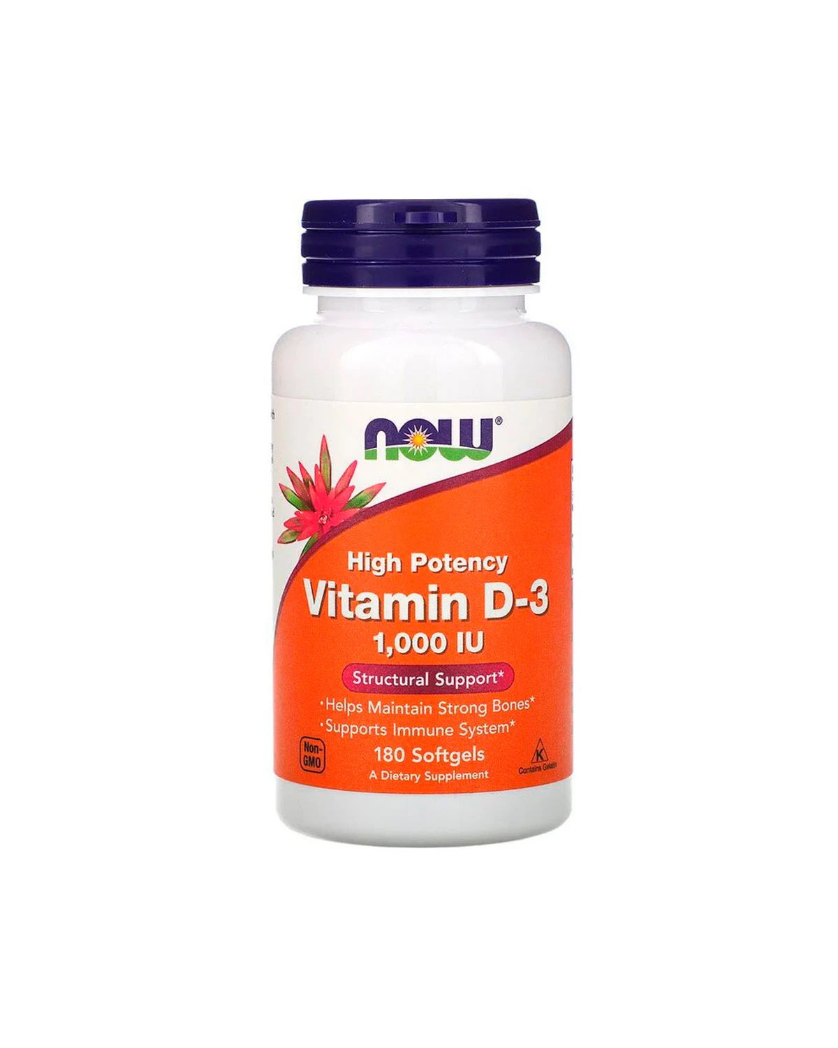 Витамин D3 1000 МЕ | 180 кап Now Foods 20201489