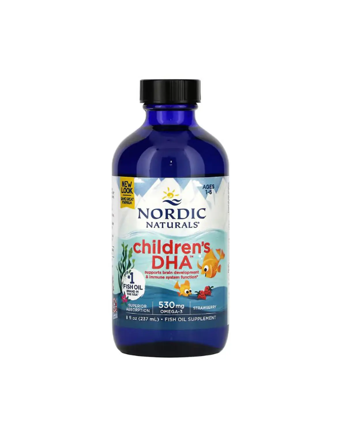 Омега-3 ДГК  для детей со вкусом клубники 530 мг | 237 мл Nordic Naturals