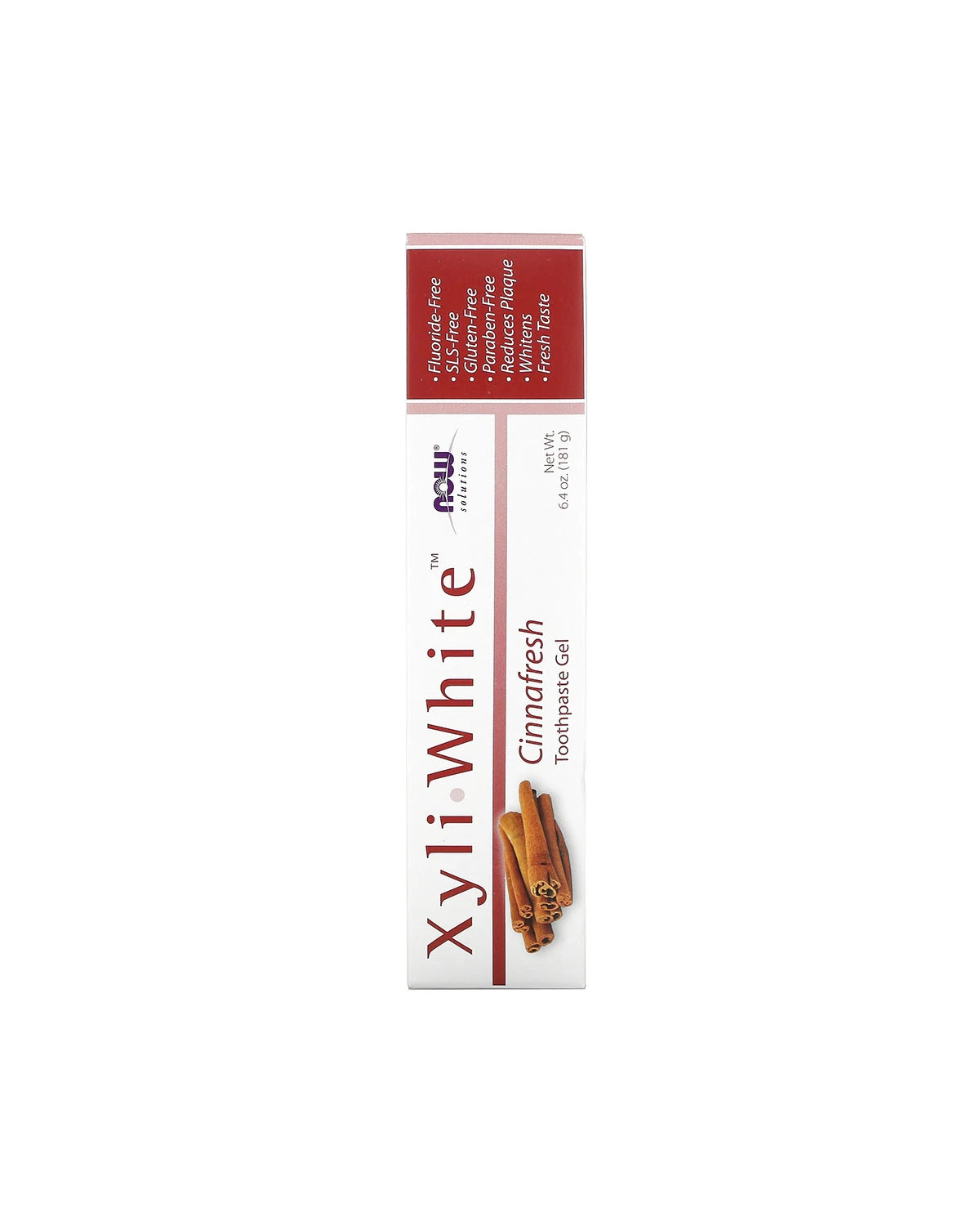 Зубная гель-паста свежая корица | 181 г Now Foods