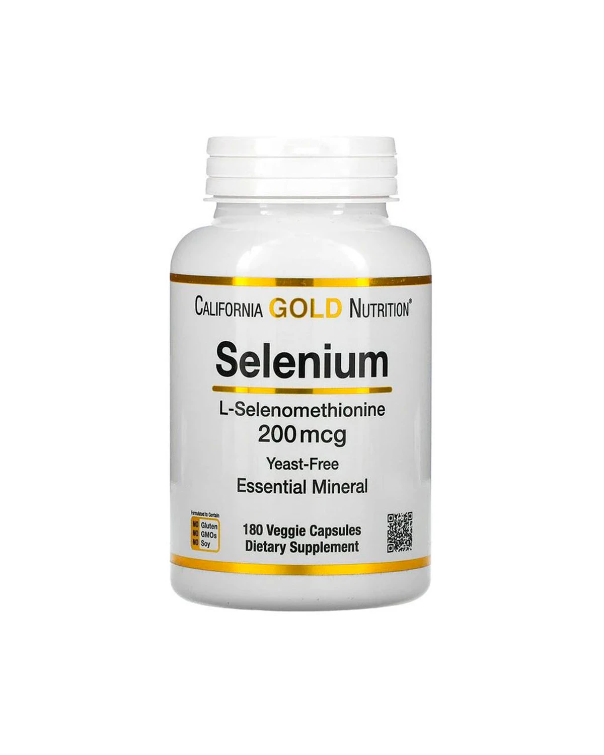 Селен бездрожжевой 200 мкг | 180 кап California Gold Nutrition 20201671