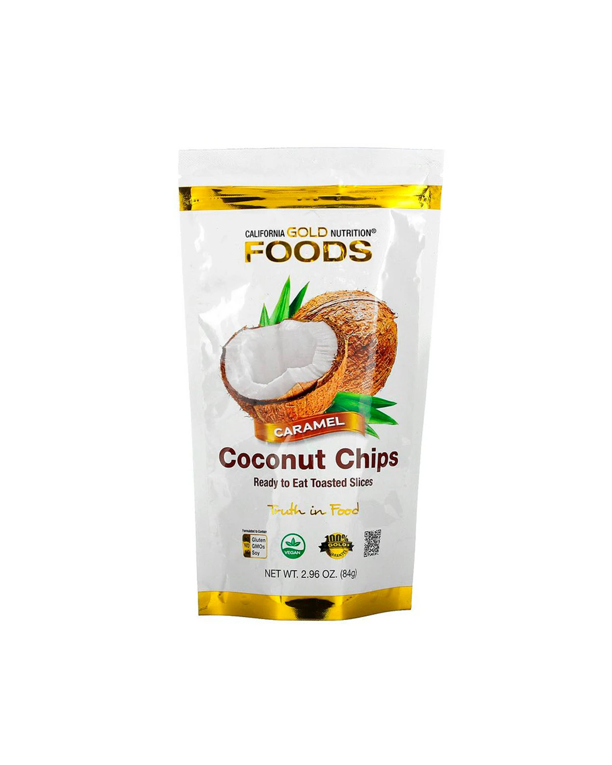 Кокосовые чипсы карамель | 84 г California Gold Nutrition 20201832