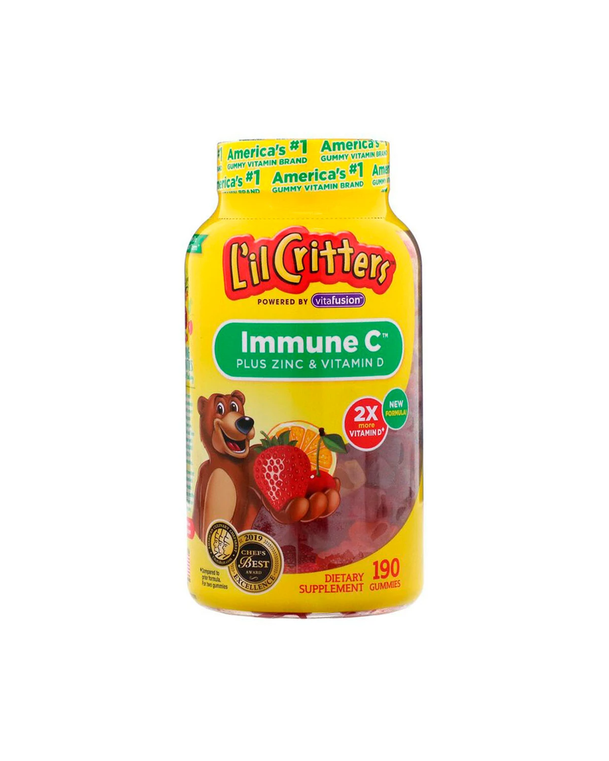 Витамин C + цинк и витамин D | 190 шт L'il Critters 20201844